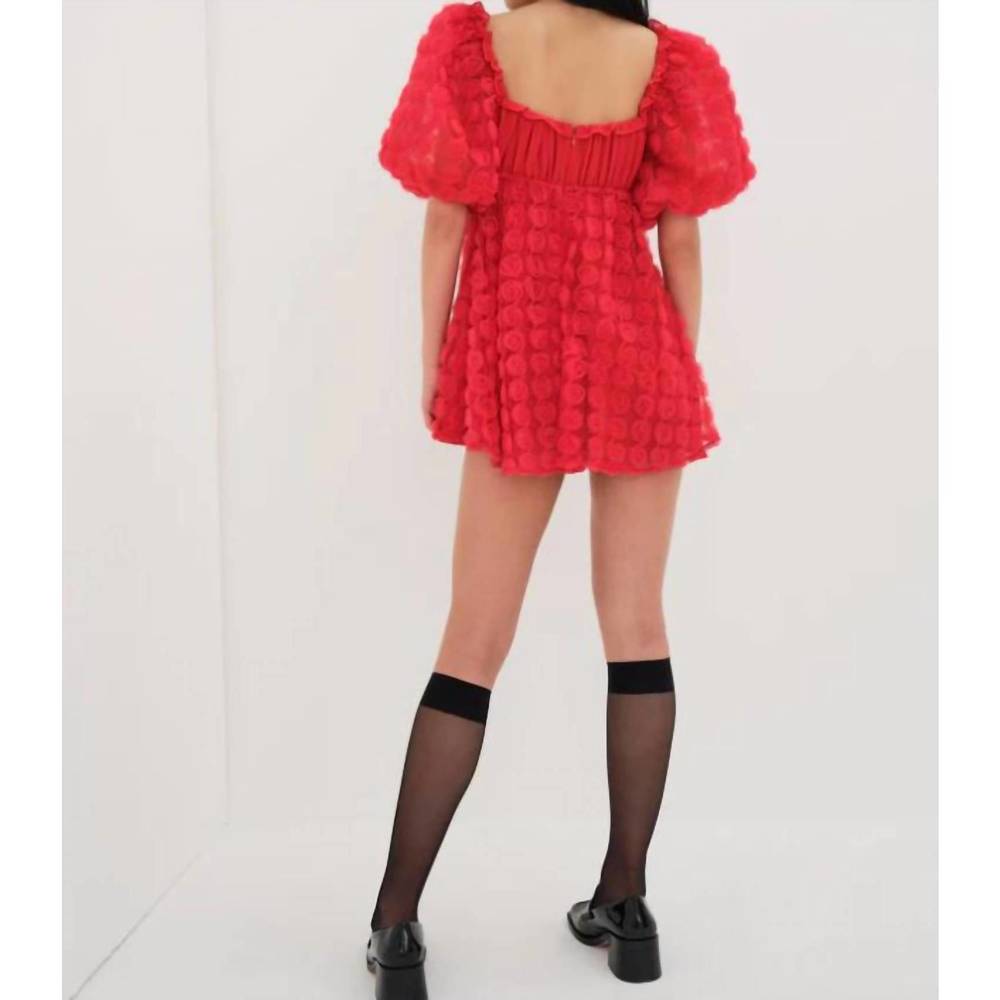 NEW FOR LOVE & LEMONS hannah mini dress in red floral - Picture 2 of 2
